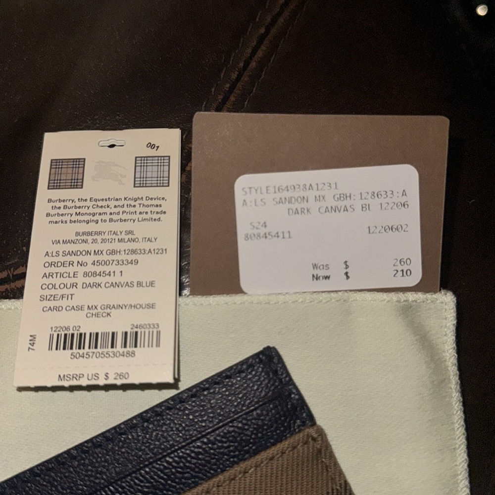Burberry Card Holder in Dark Canvas Blue - Picture 5 of 6